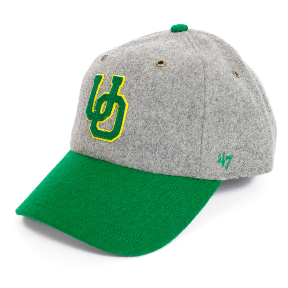Interlocking UO, Grey, Curved Bill, Polyester Blend, Accessories, Unisex, Brand 47, Wool, Golden Age, Clean Up, Adjustable, Hat, 925213